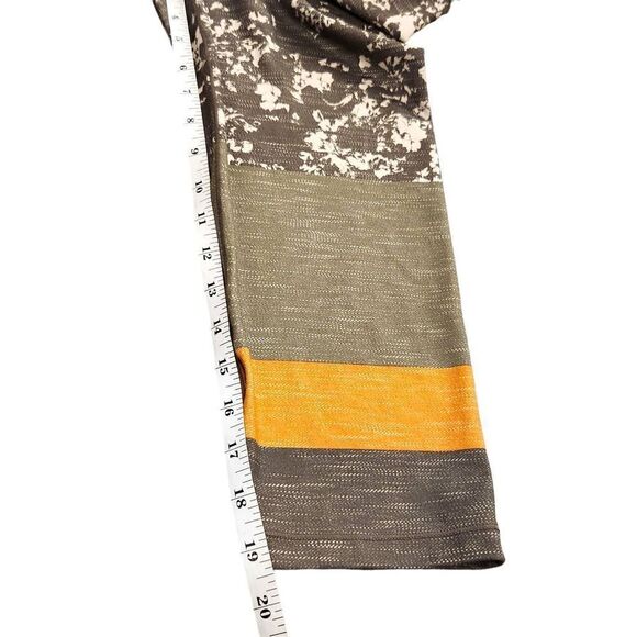 PrAna printed capri 3/4 pillar Leggings (yoga) slate canopy olive sz Large - Picture 6 of 9